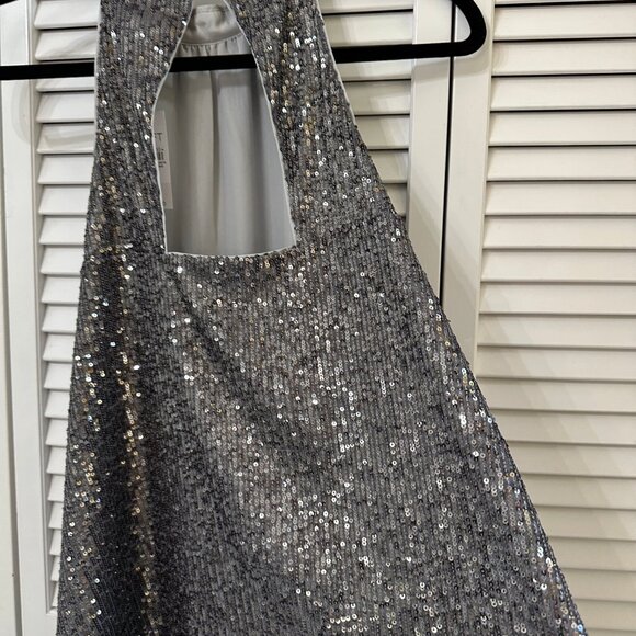 Gorgeous Loft Silver/Grey Sequin Dress – Size Small NWT - Picture 3 of 8